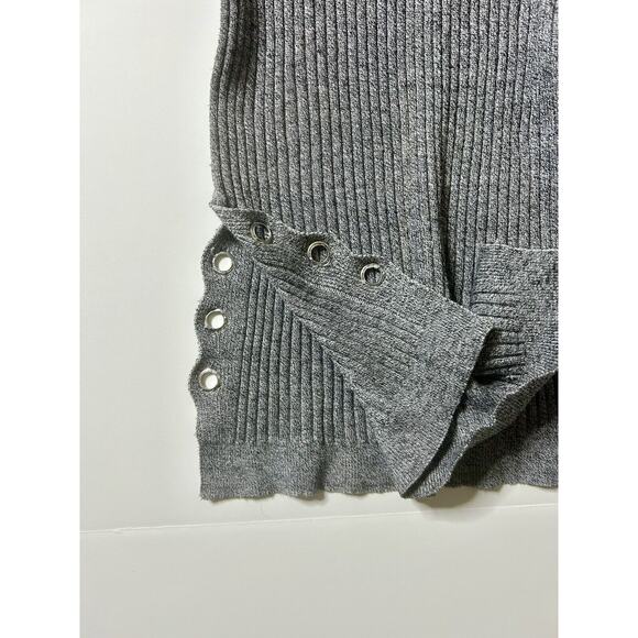 Yoki Gray Turtleneck Sweater Pullover Women L - Picture 7 of 13